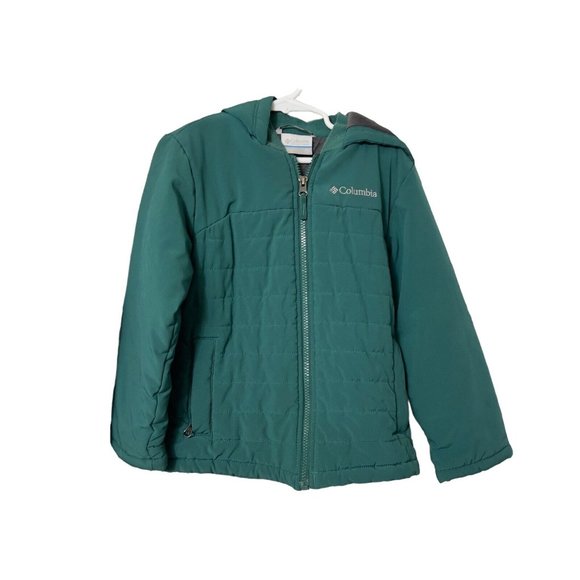 Columbia‎ Childrens Full Zip Hooded Winter Jacket Green Size XS 6-7 - Picture 1 of 7